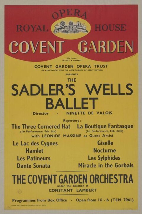 Vintage Sadler's Wells Ballet Poster