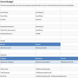Event Budget