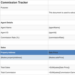 Commission Tracker