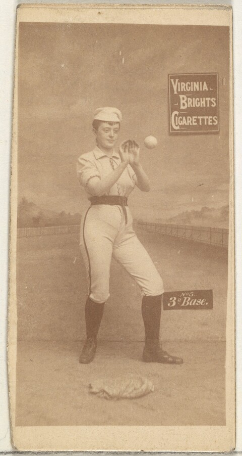 Vintage Female Baseball Cigarette Card