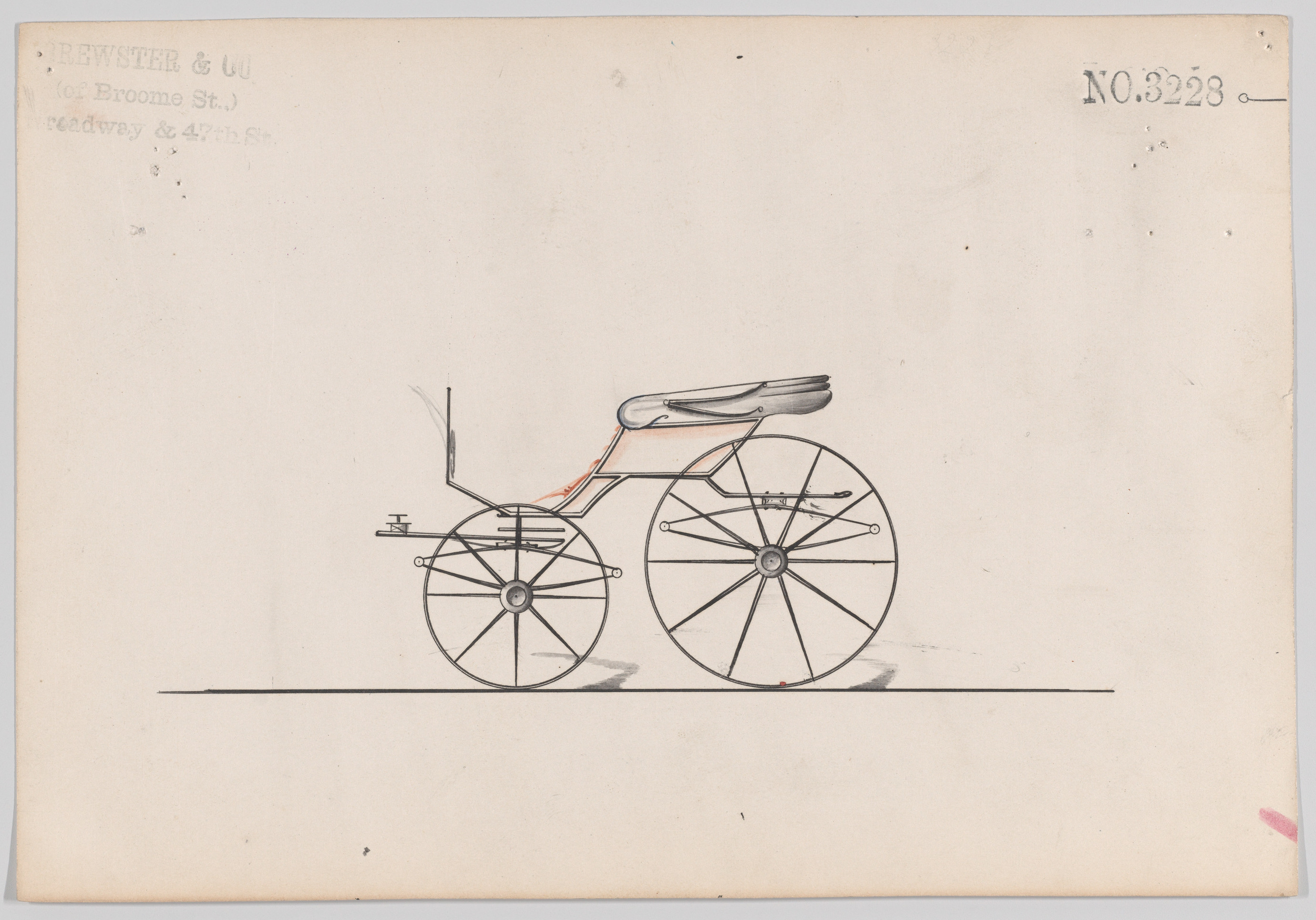Vintage Horse Carriage Design Sketch
