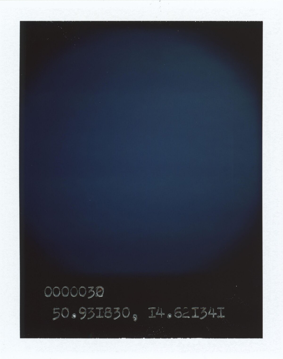 Polaroid With Handwritten Coordinates — Black Backgrounds