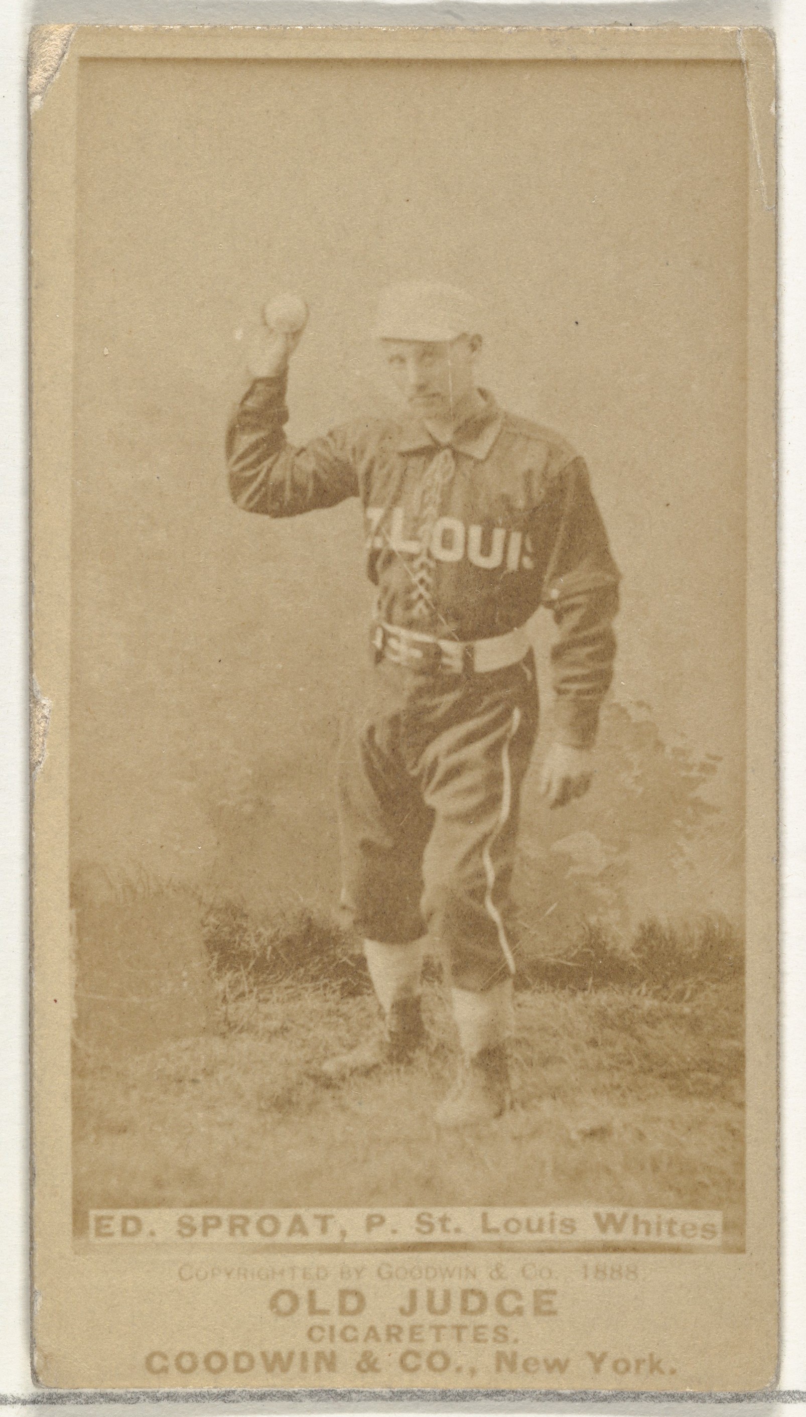 1888 Ed Sproat Baseball Cigarette Card