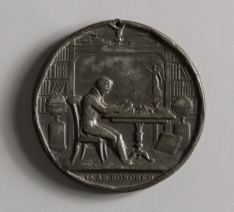Antique Scholar Studying Medallion