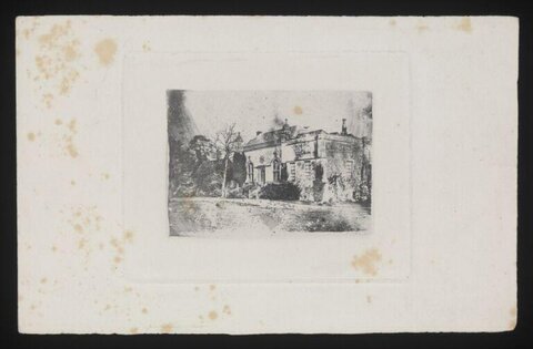 Etching of Historic Country Manor