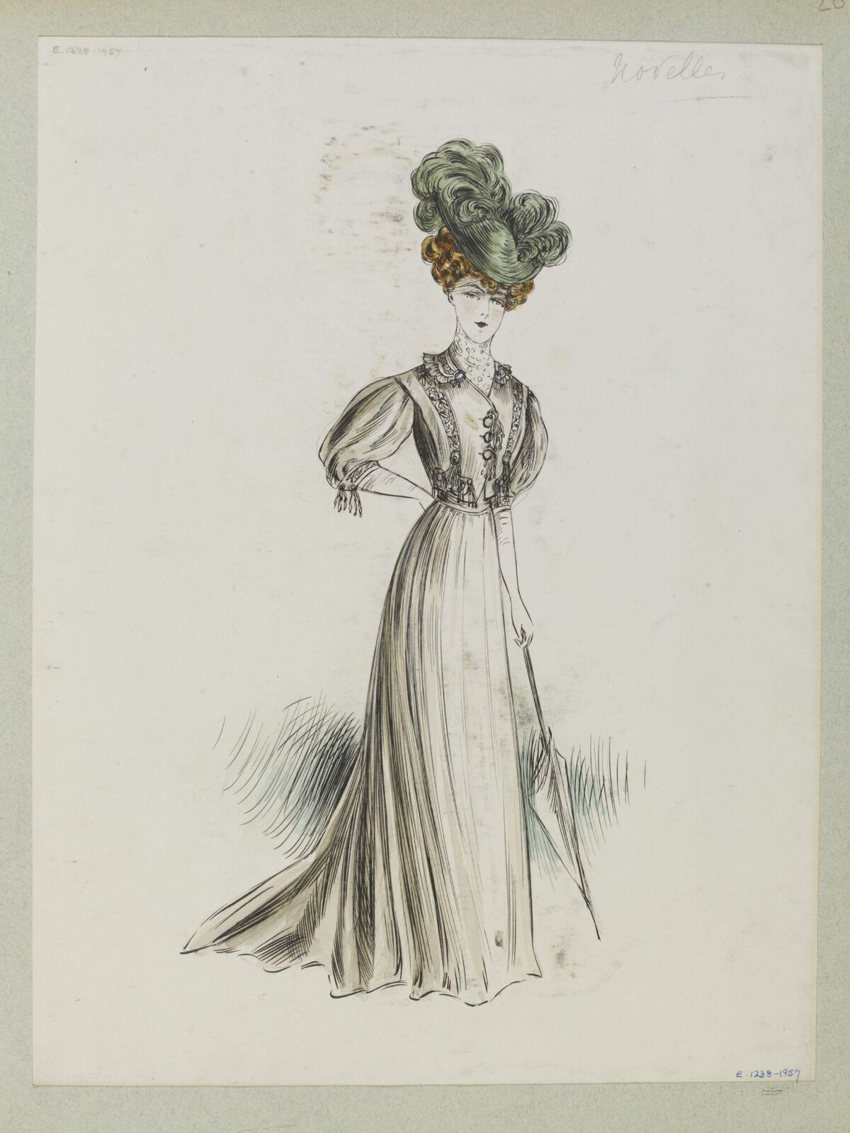 Vintage Women's Fashion Sketch
