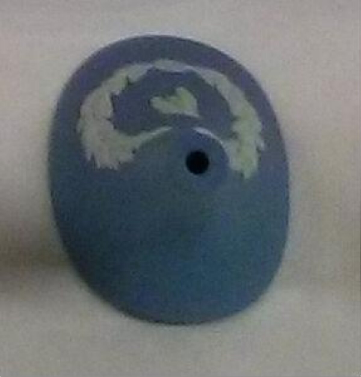 Painted Blue Oval Pendant
