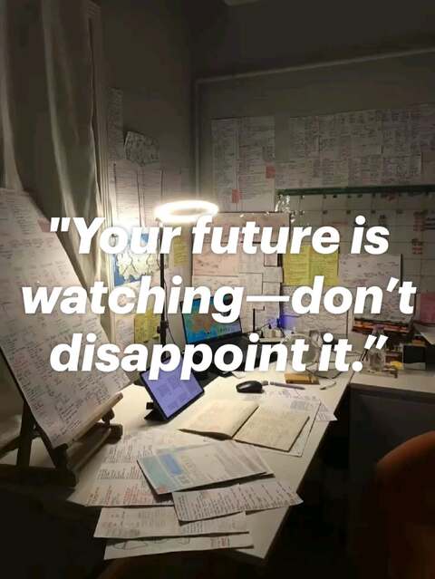 Study Desk With Motivational Quote