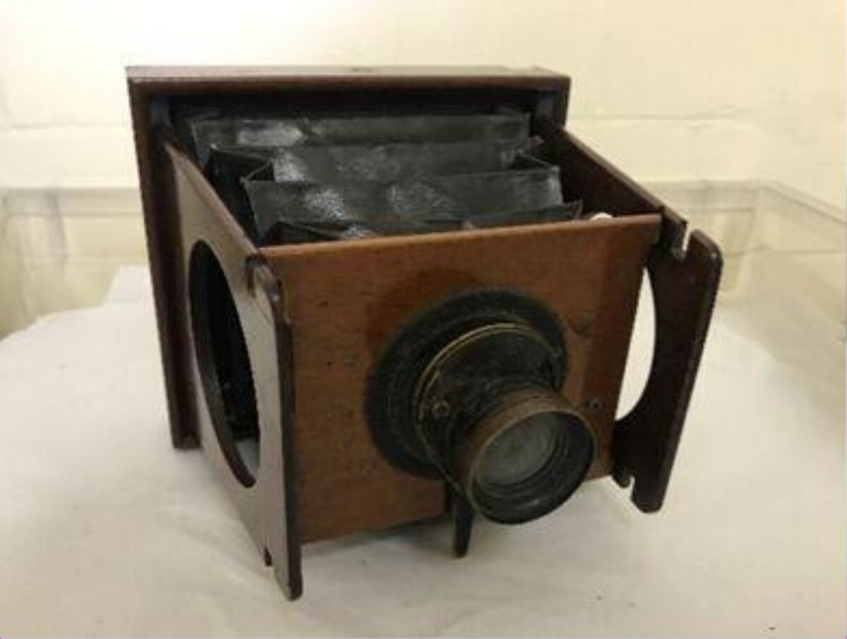 Vintage Wooden Box Camera