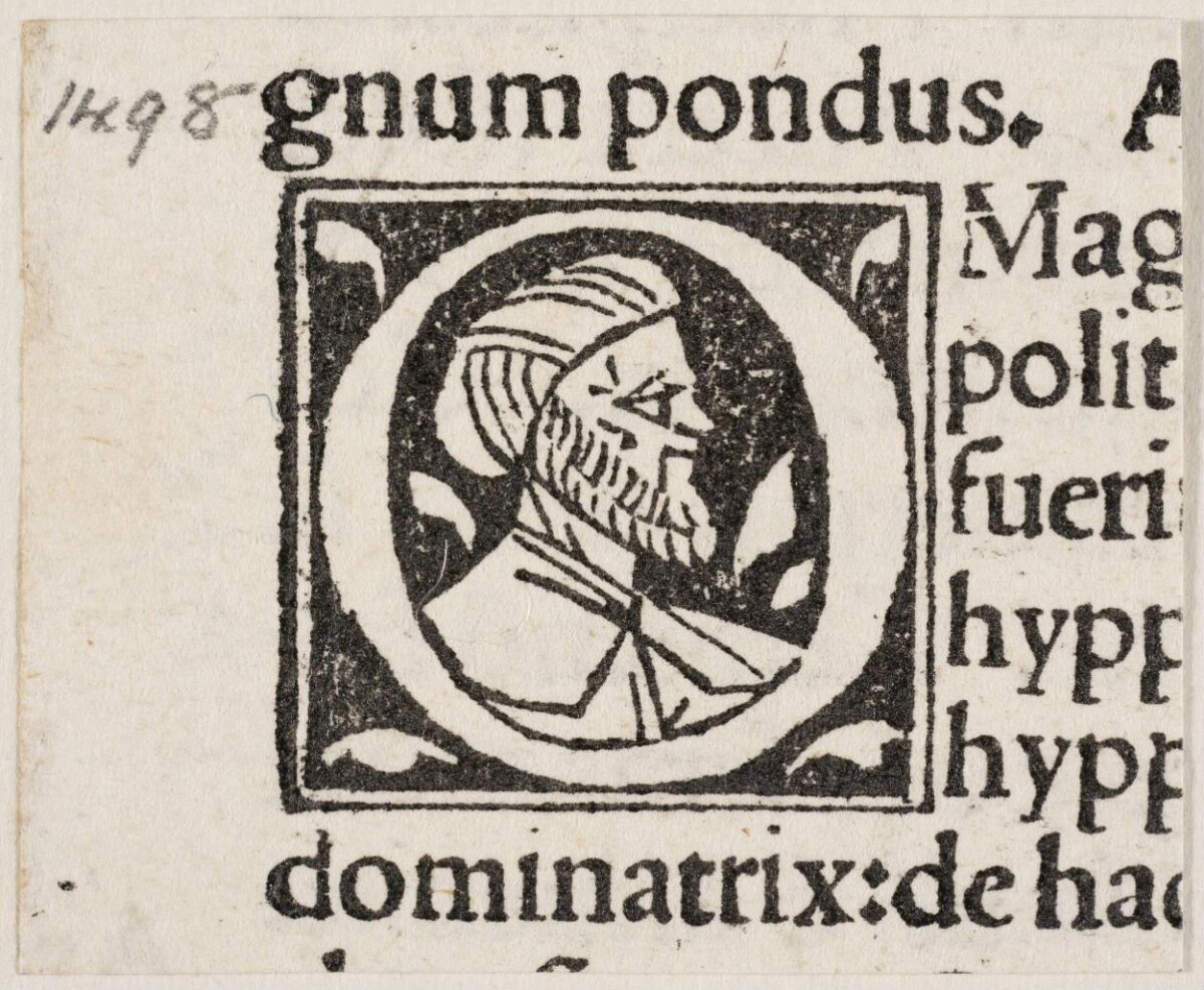 1498 Woodcut Decorated Initial C
