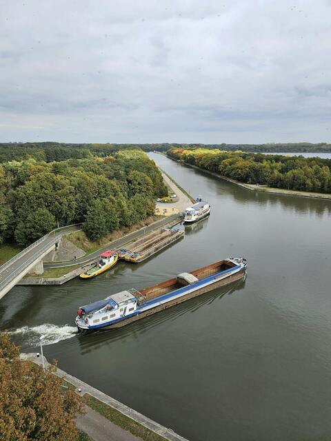 Cargo Barges on Inland Canal