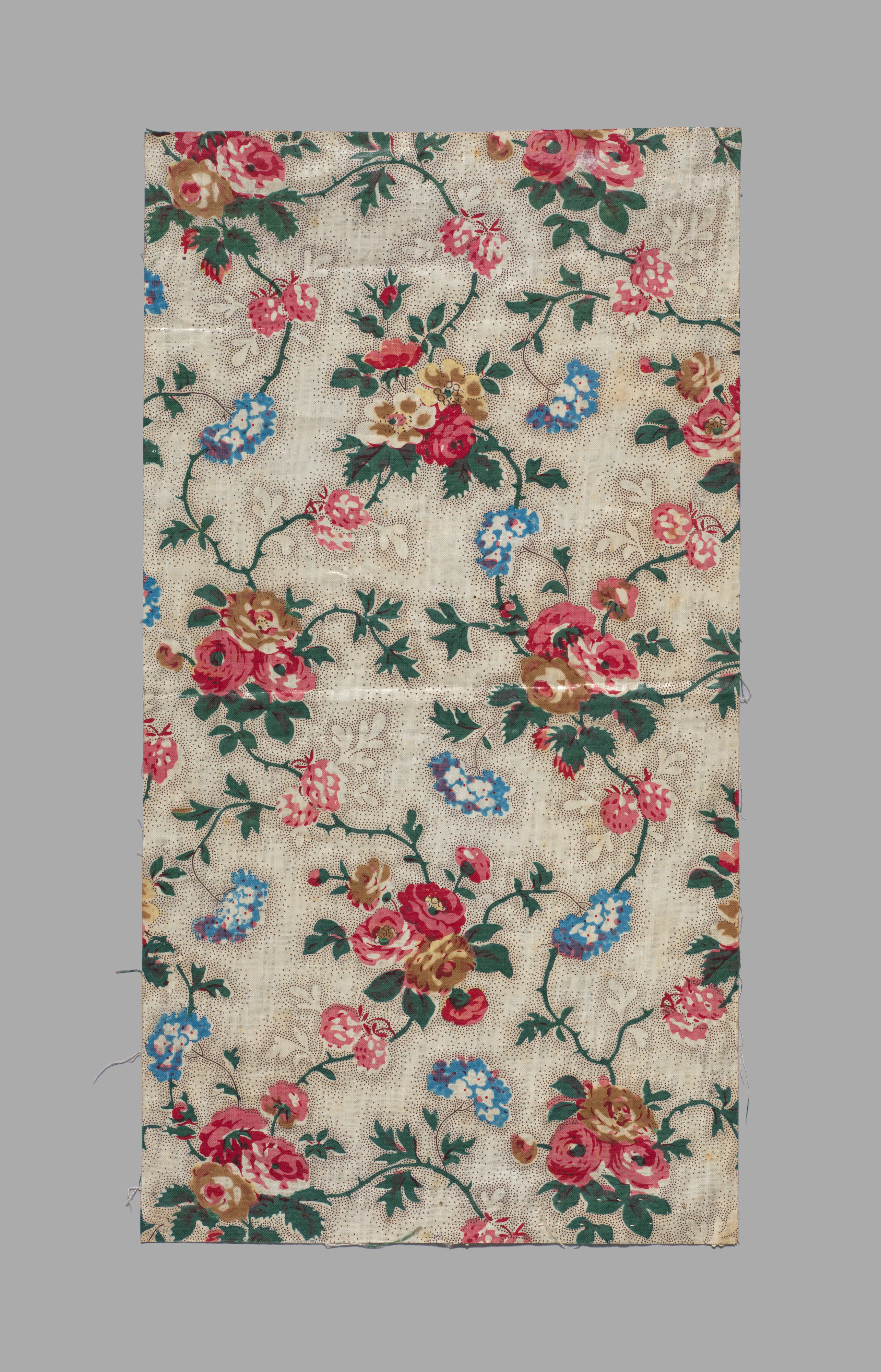 Vintage Floral Print Fabric Sample