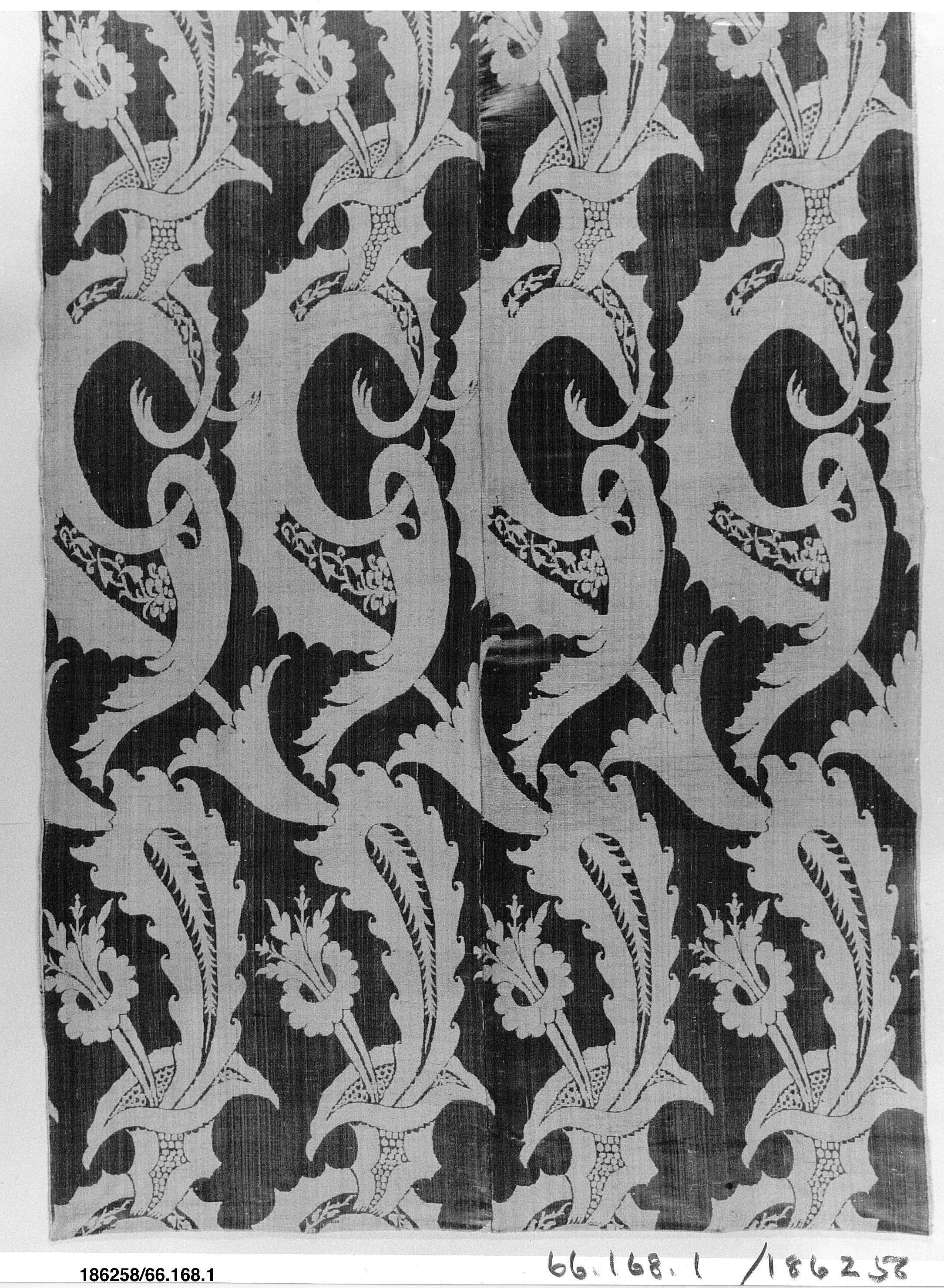 Black and White Antique Textile Pattern