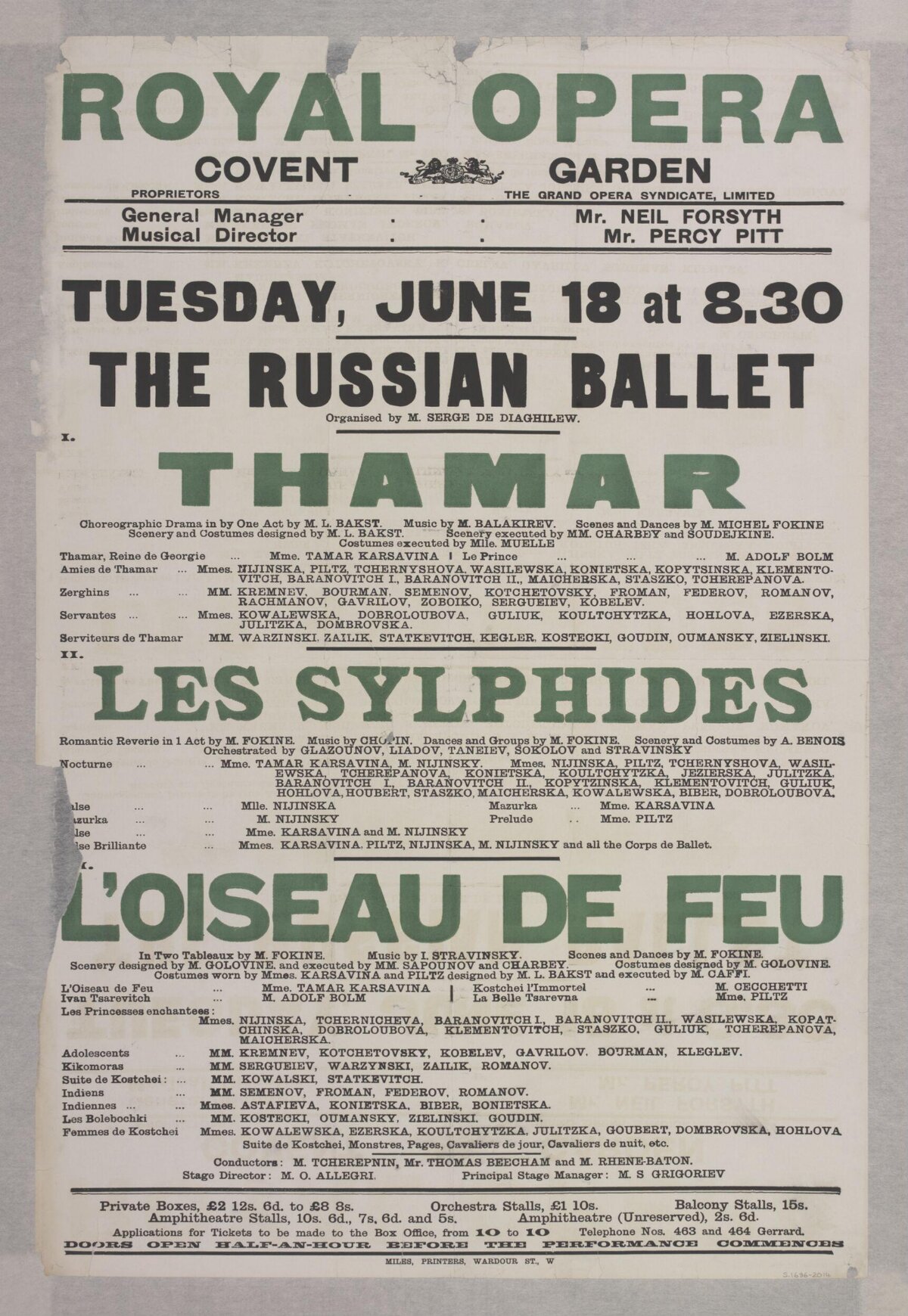 Royal Opera Russian Ballet Event Poster