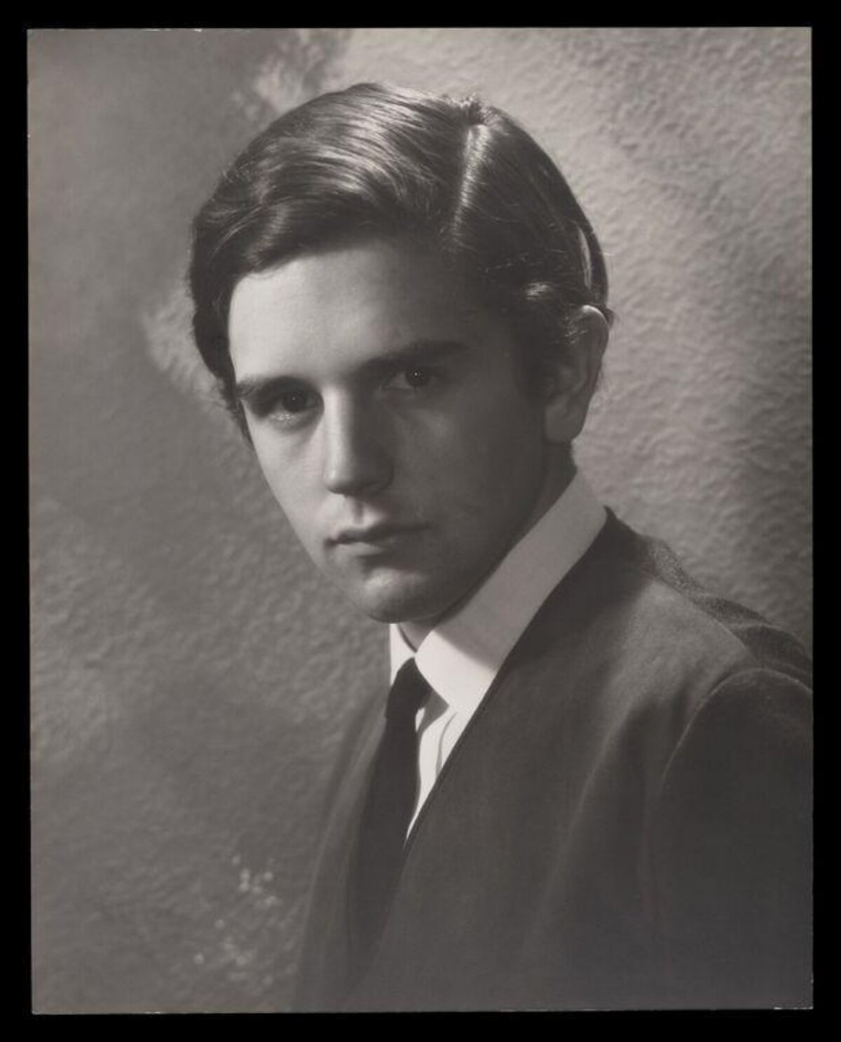 Black and White Portrait of Young Man