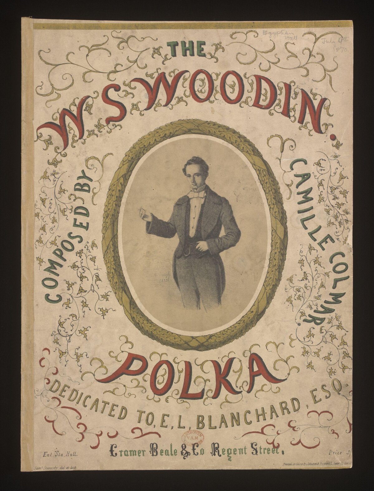 Vintage W S Woodin Polka Sheet Music Cover