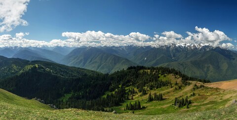 Snow-capped Mountain Range Panorama