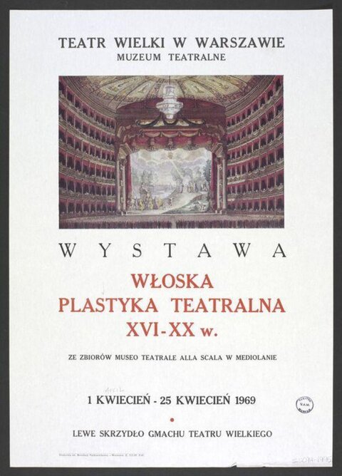 1969 Italian Theater Art Exhibition Poster