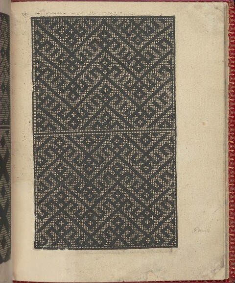 Vintage Geometric Grid Pattern Print