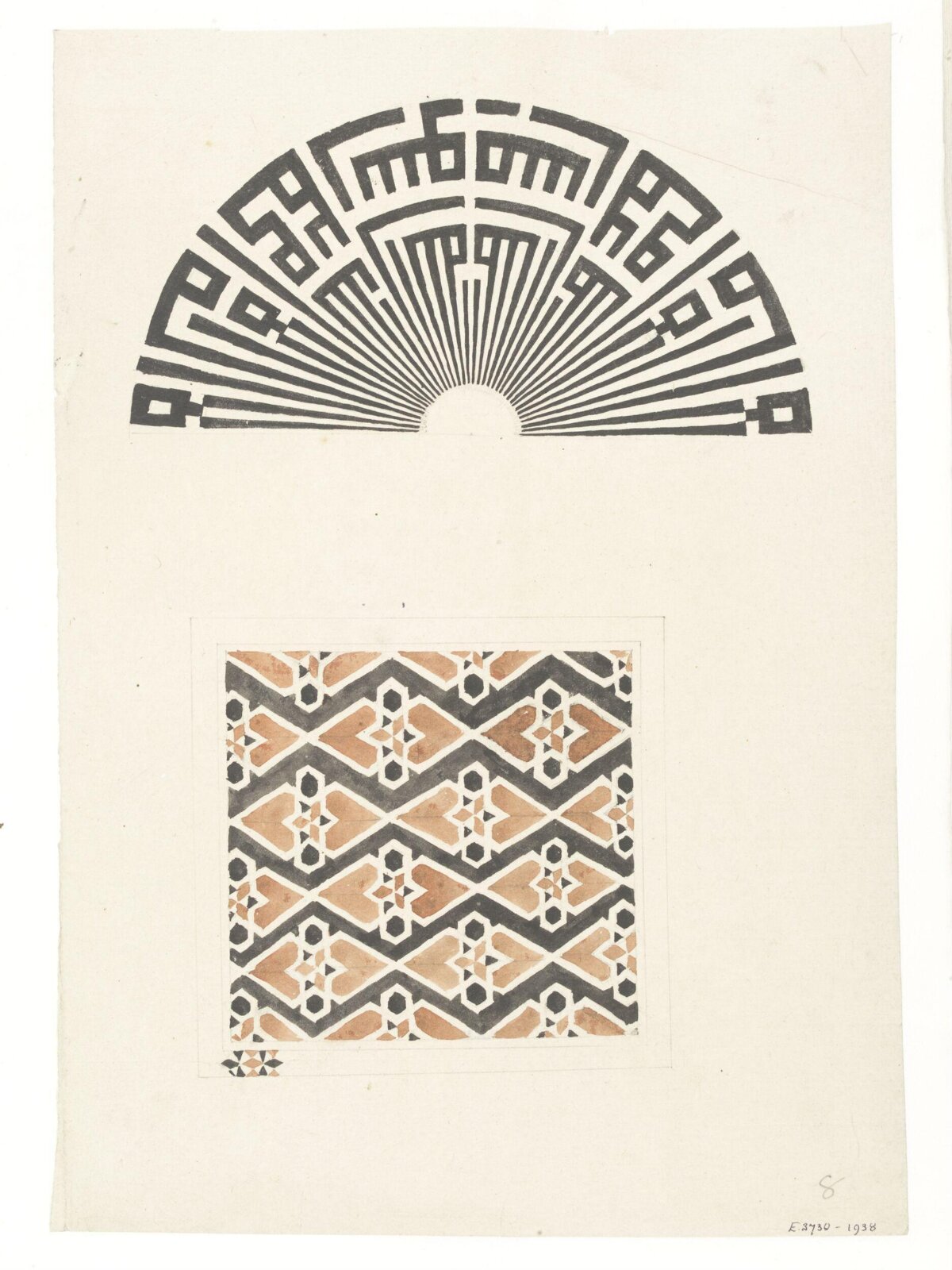 Two Islamic Geometric Pattern Drawings