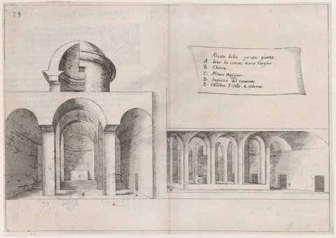 Historical Italian Convent Architectural Elevation