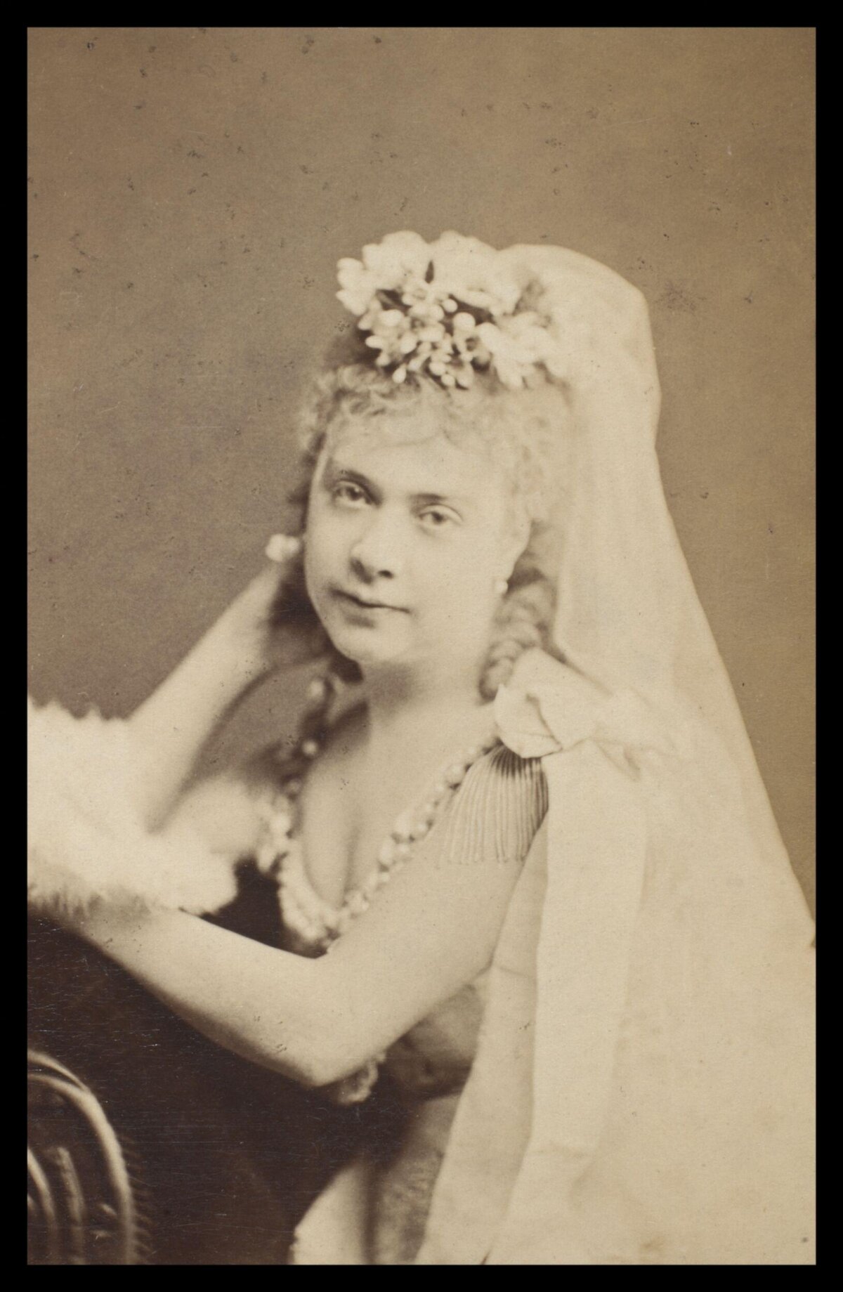 Vintage Sepia Portrait of Victorian Woman