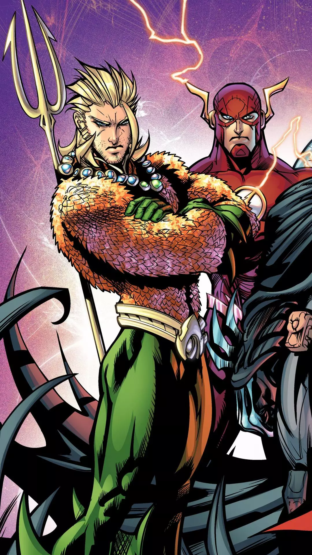 Aquaman and The Flash Comic Art