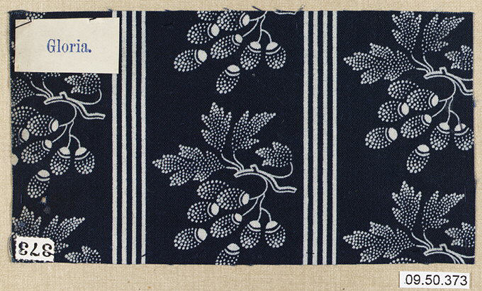 Gloria Indigo Printed Textile Sample