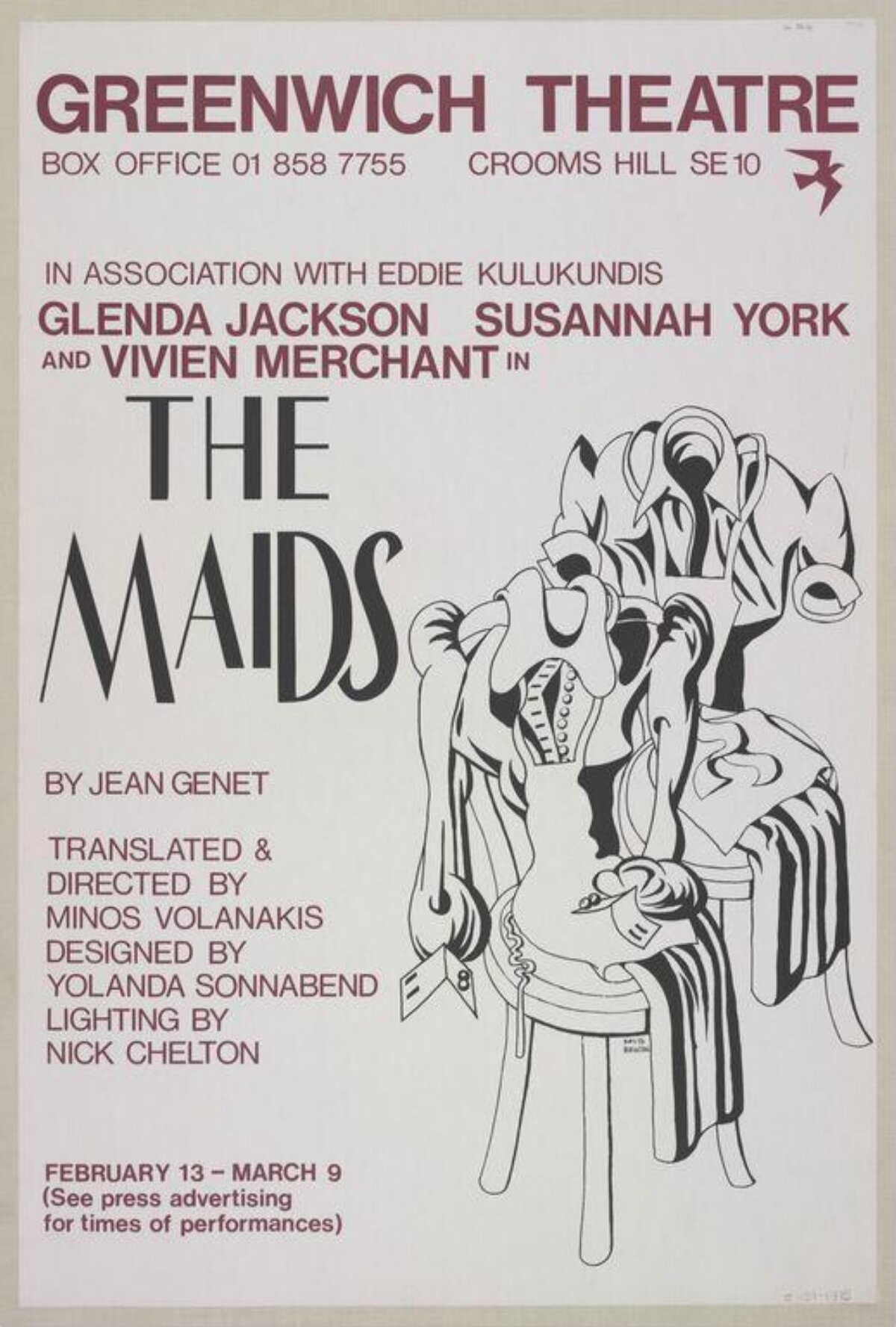 The Maids Theatre Performance Poster