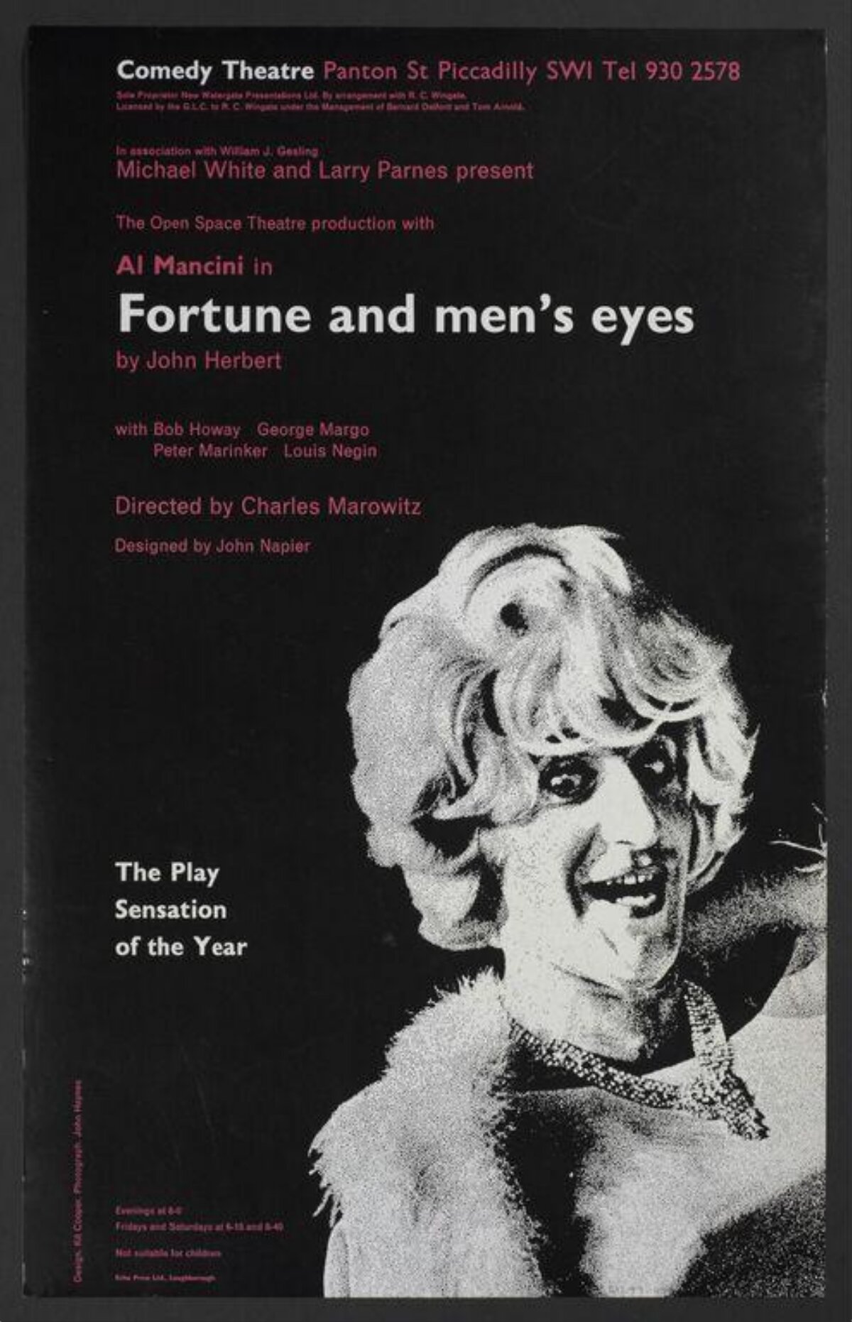 Fortune and Men's Eyes Theater Poster