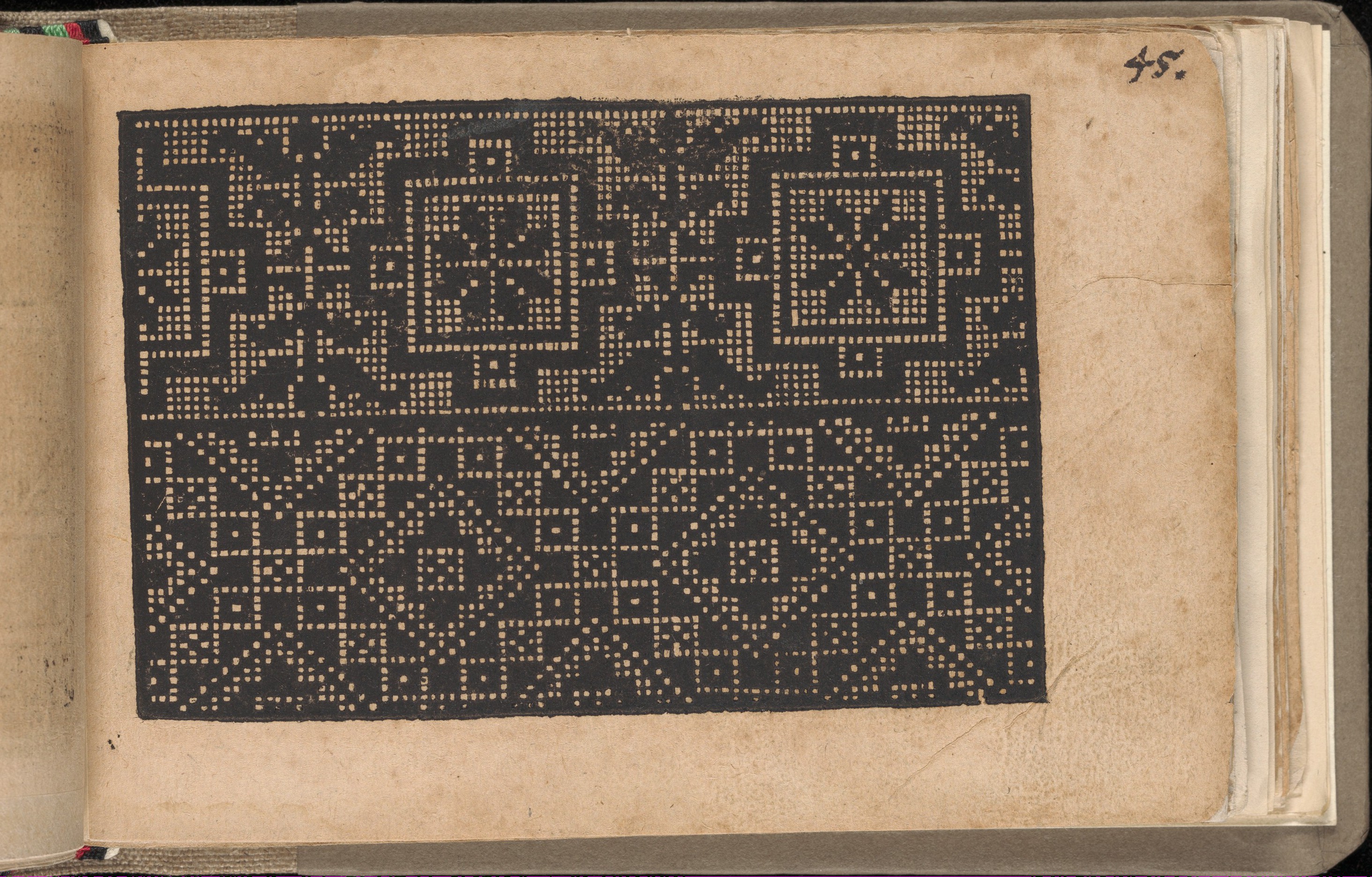 Antique Lace Pattern on Old Album Page