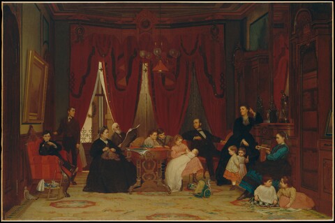 Large Victorian Family Portrait