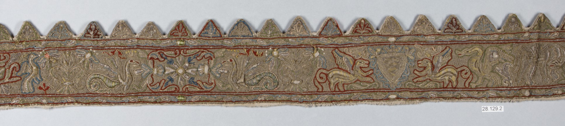 Antique Embroidered Textile Border