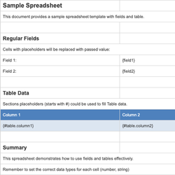 Sample Spreadsheet