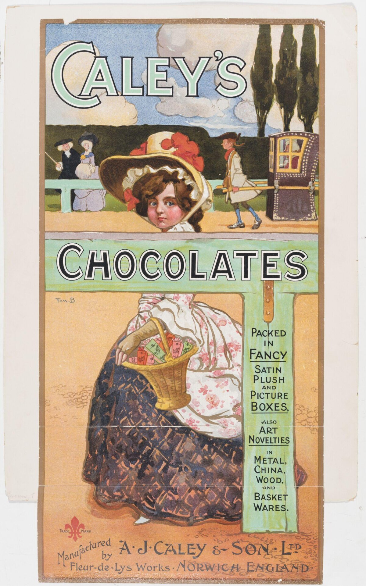 Vintage Caley's Chocolates Ad Poster