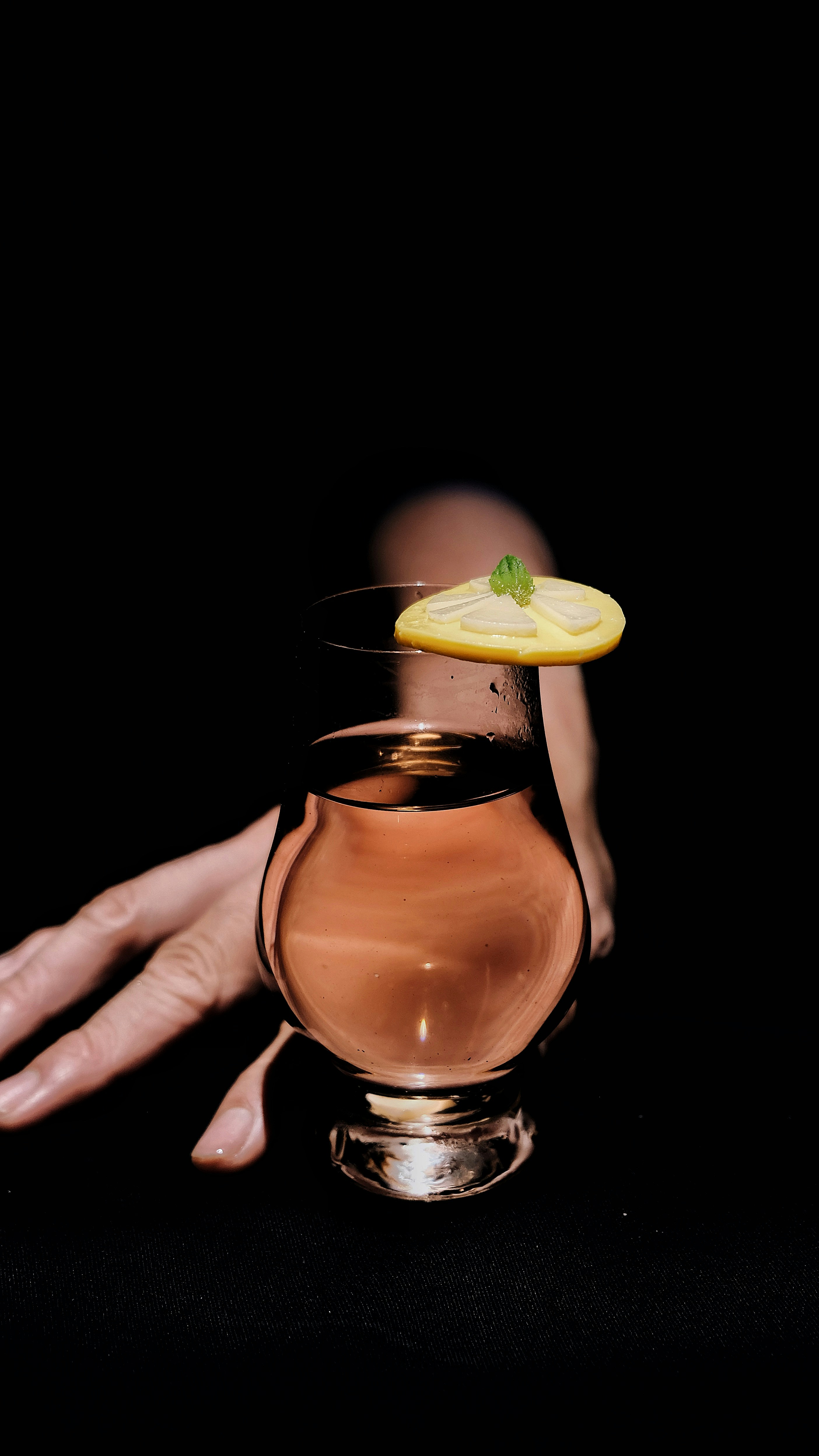 Garnished Pink Cocktail