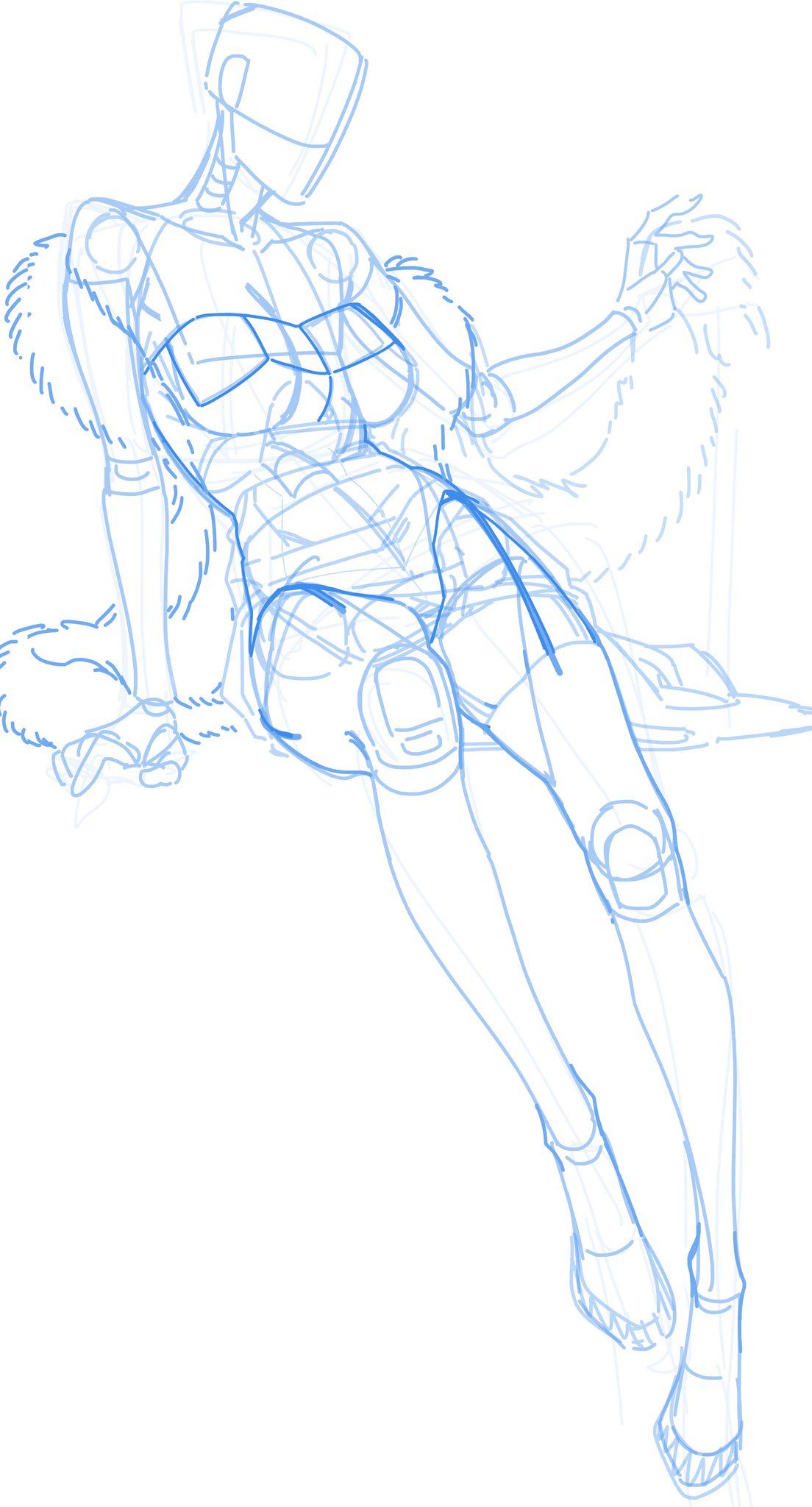 Female Figure Pose Sketch