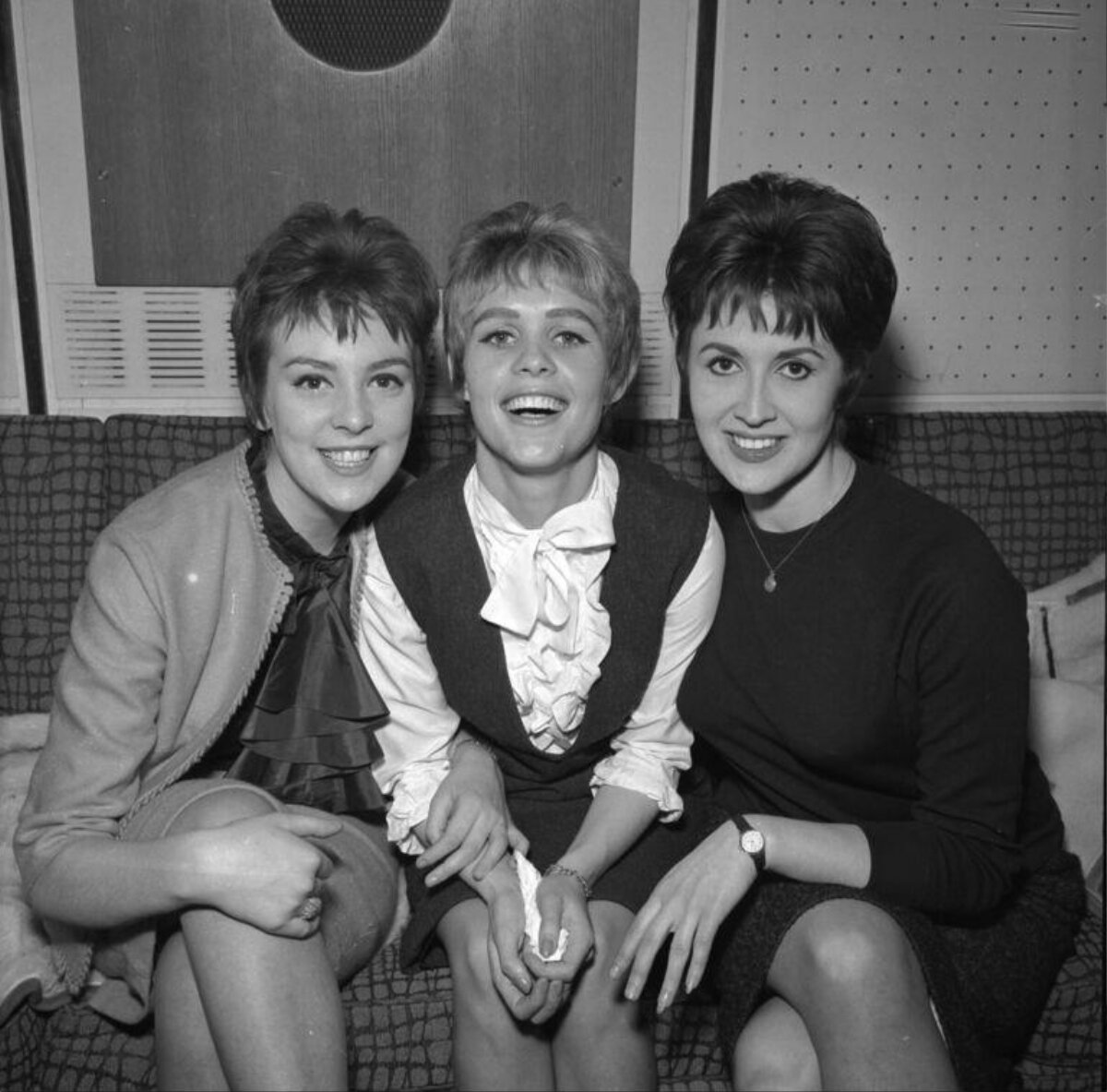 Three 1960s Smiling Women Posing Together