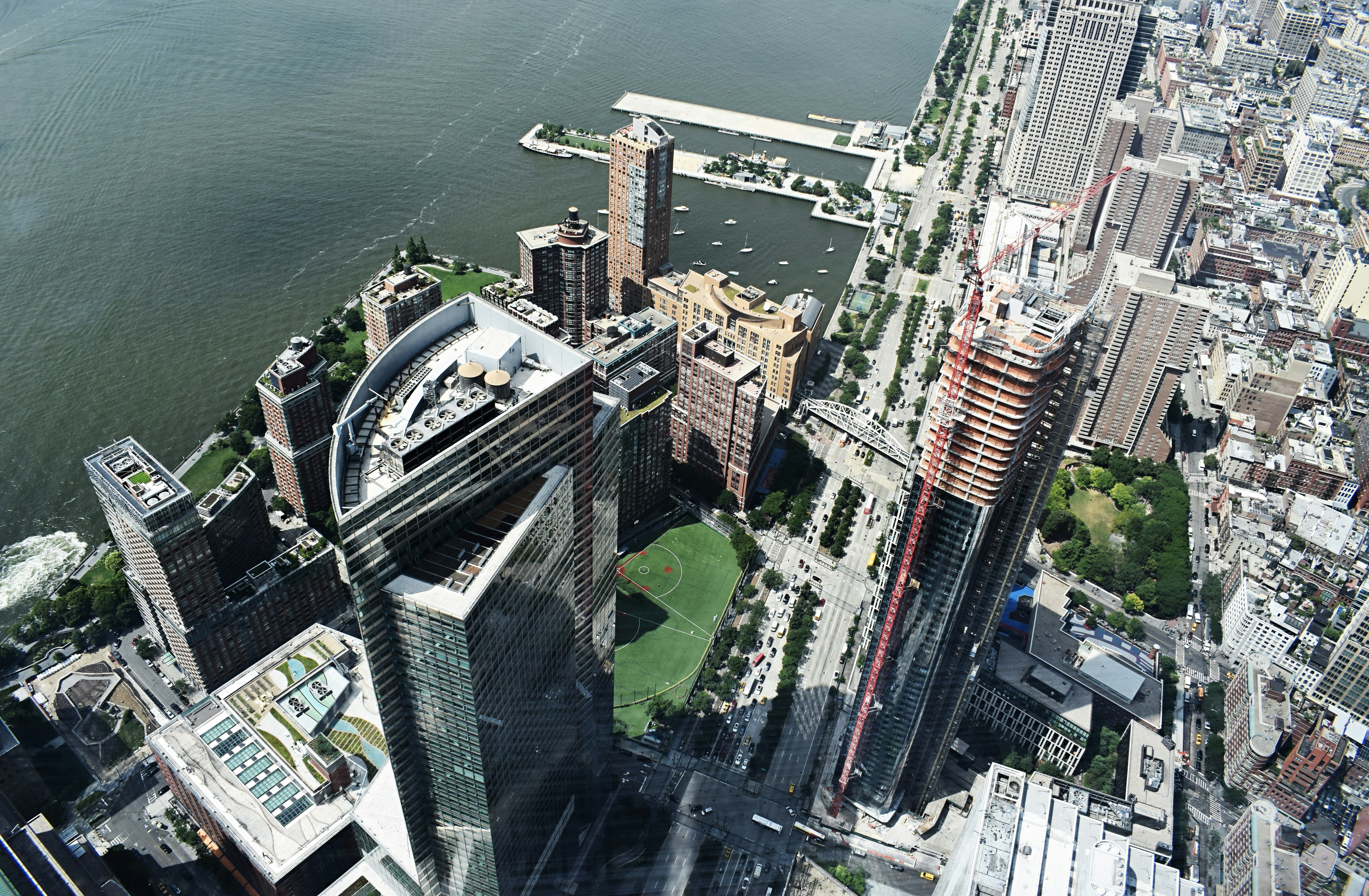 Aerial View of Manhattan Riverside