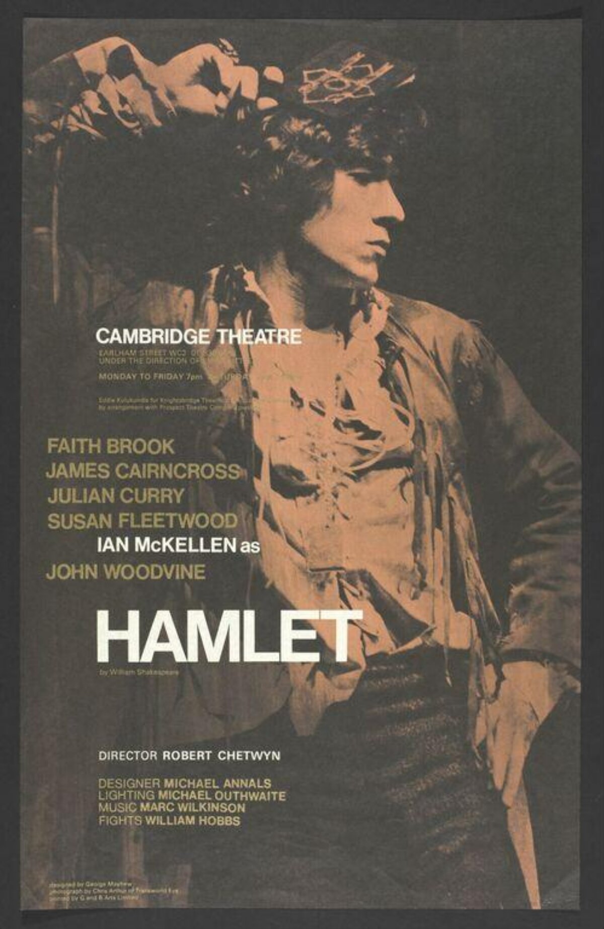 Cambridge Theatre Hamlet Play Poster