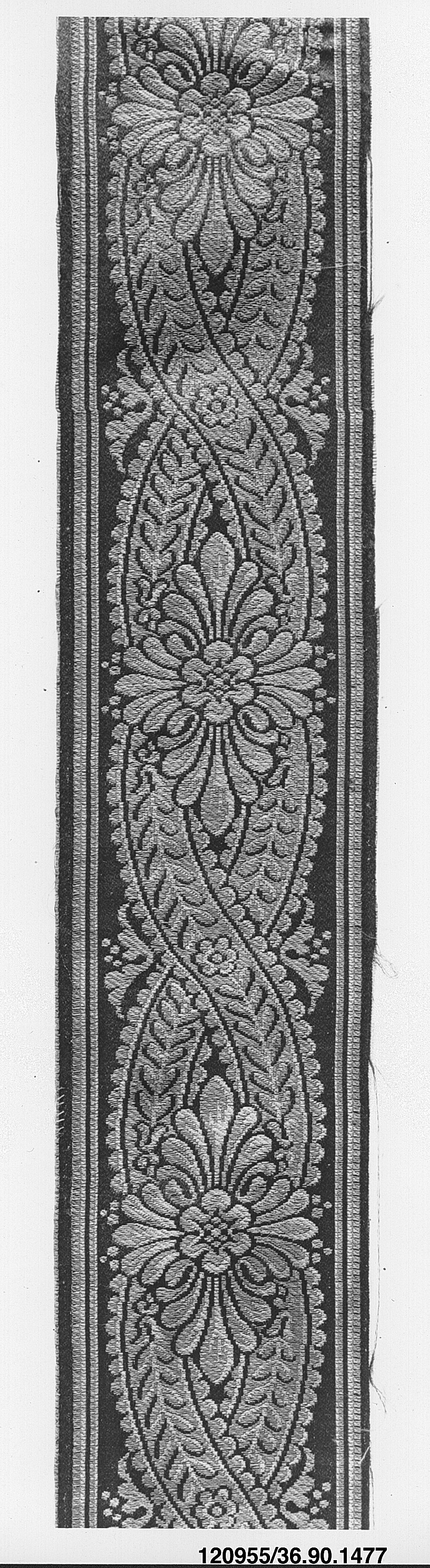 Ornate Antique Embroidered Textile Border