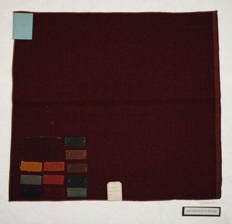 Burgundy Fabric Swatch Sample Card