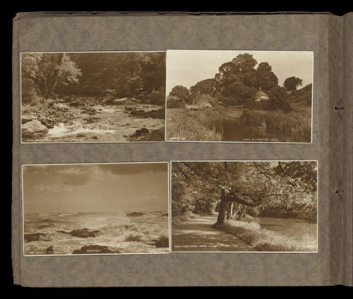Vintage Landscape Photo Album Page