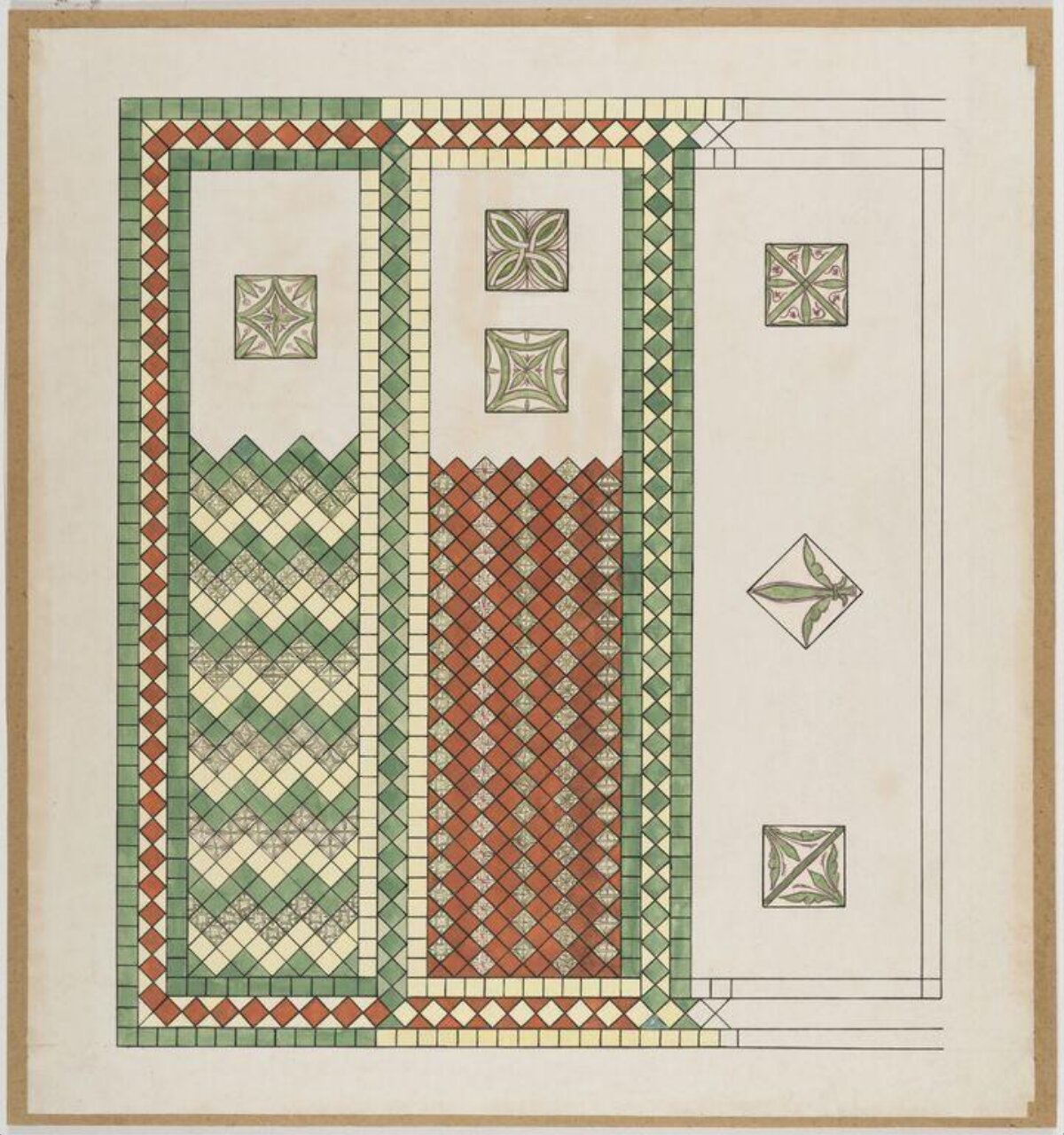Vintage Mosaic Tile Floor Design