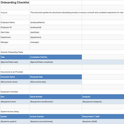 Onboarding Checklist