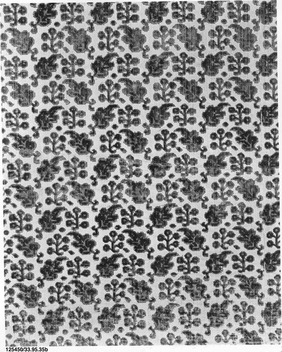 Repeating Floral Antique Textile Pattern