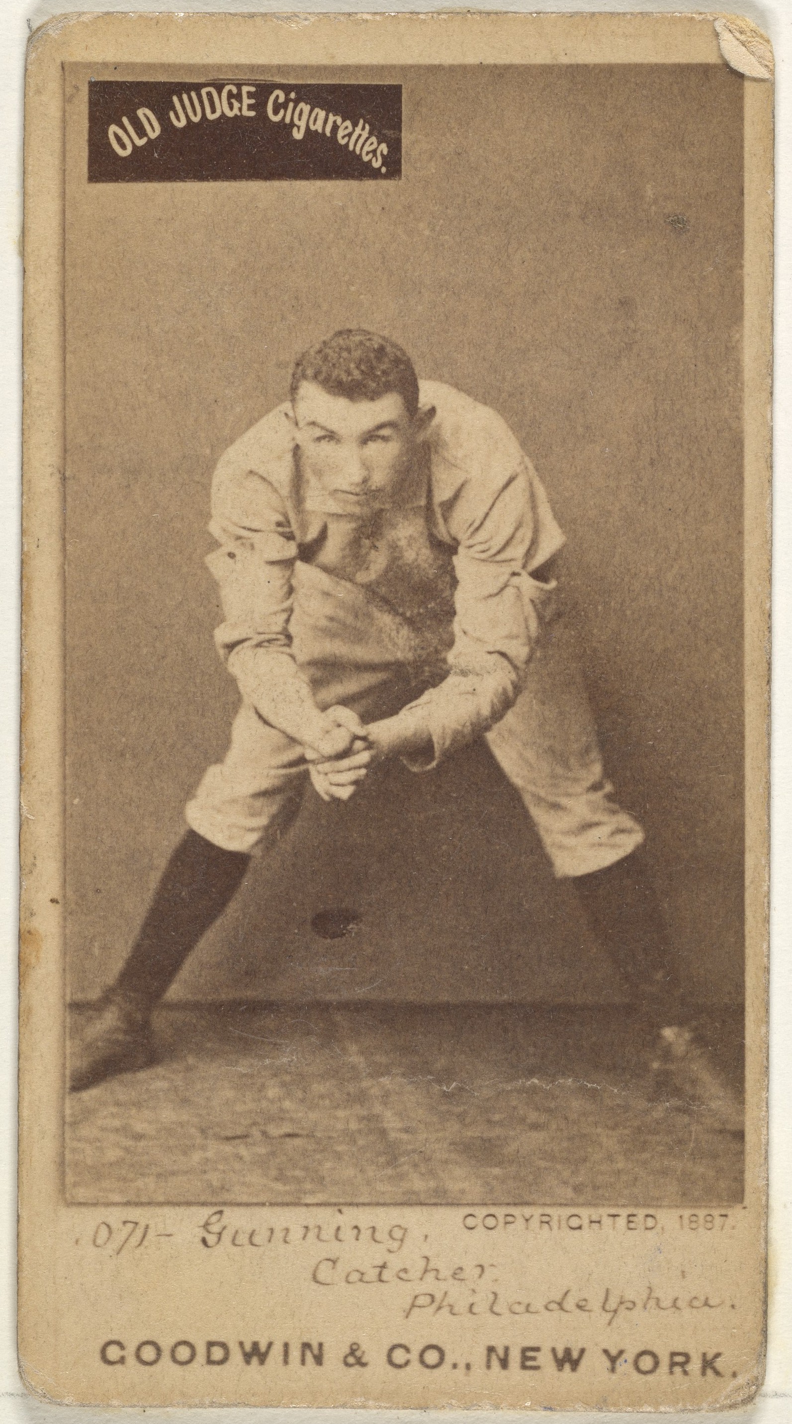 1887 Old Judge Gunning Baseball Card