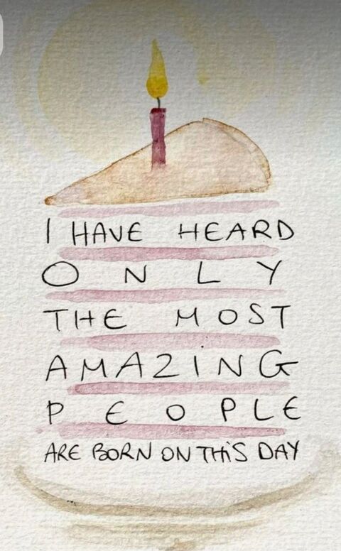 Birthday Greeting Watercolor Art
