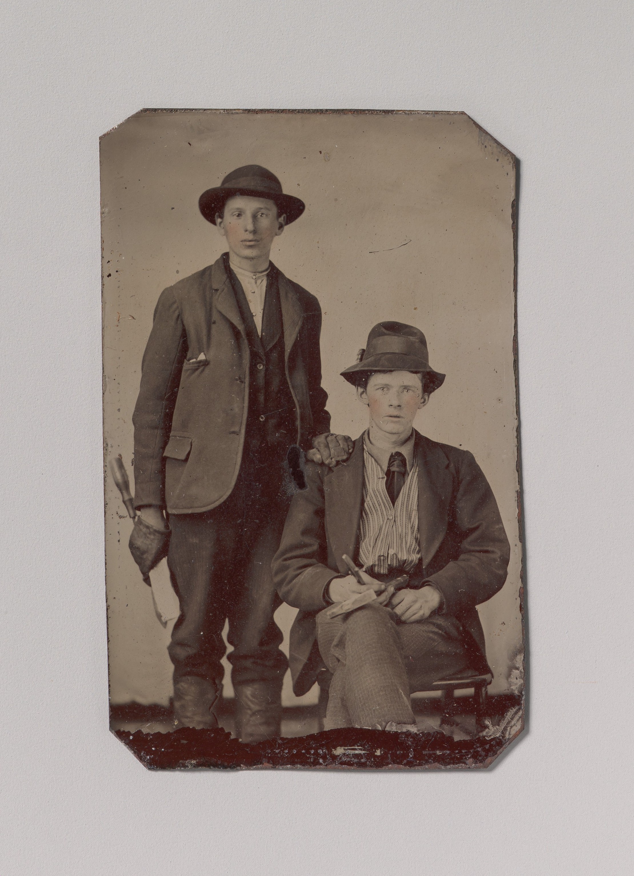 Vintage Portrait of Two Working Men
