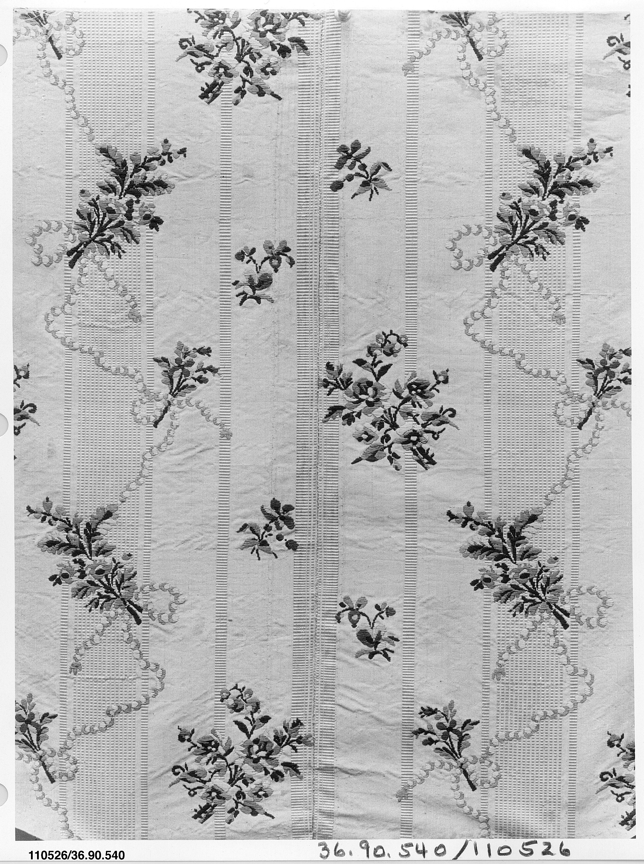 Antique Floral Embroidered Textile